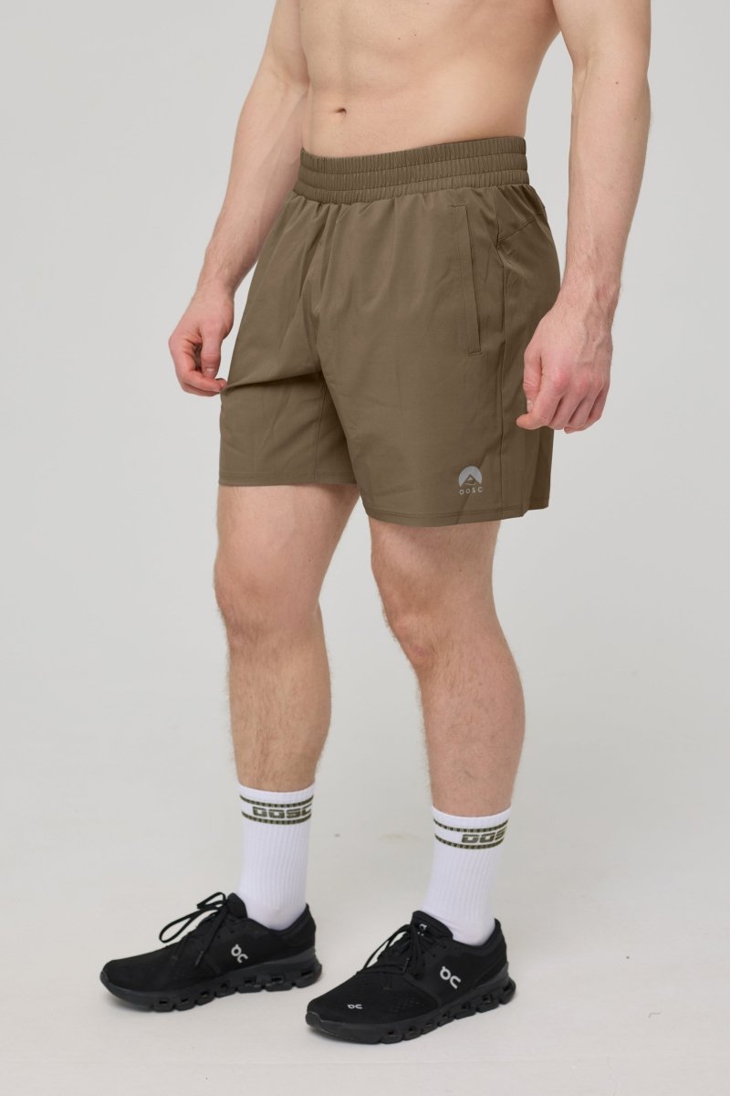 Elite Activewear Shorts - Khaki - OOSC Clothing
