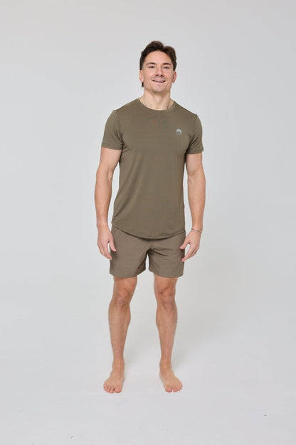 Elite Activewear Shorts - Khaki - OOSC Clothing