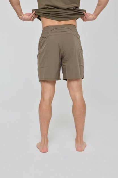 Elite Activewear Shorts - Khaki - OOSC Clothing