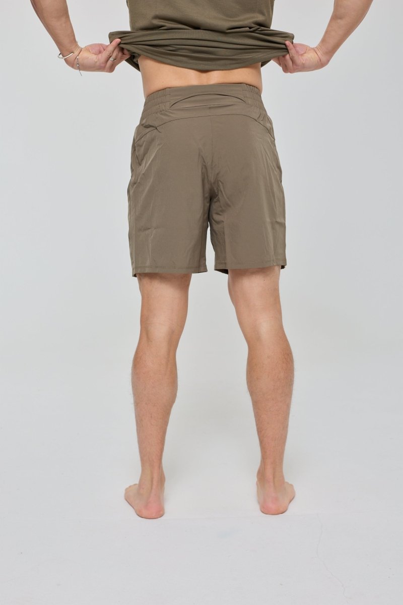 Elite Activewear Shorts - Khaki - OOSC Clothing