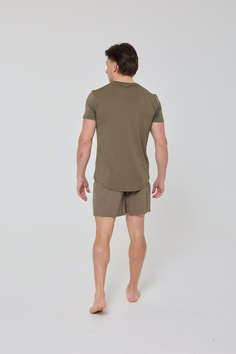Elite Activewear Shorts - Khaki - OOSC Clothing