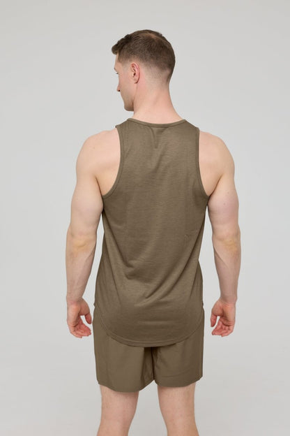 Elite Activewear Tank Khaki - Men's - OOSC Clothing