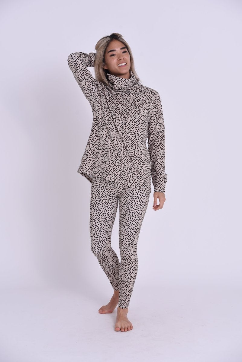 High Neck Baselayer Top Cheetah - Women's - OOSC Clothing