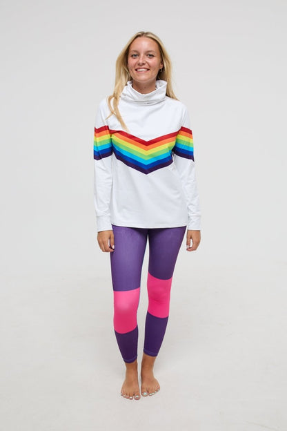 High Neck Baselayer Top Rainbow Road - Women's - OOSC Clothing