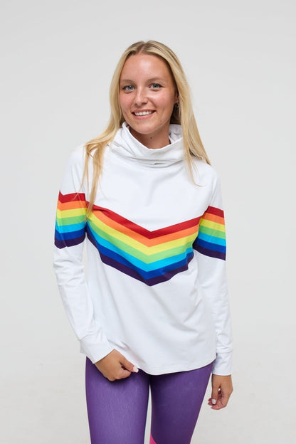 High Neck Baselayer Top Rainbow Road - Women's - OOSC Clothing