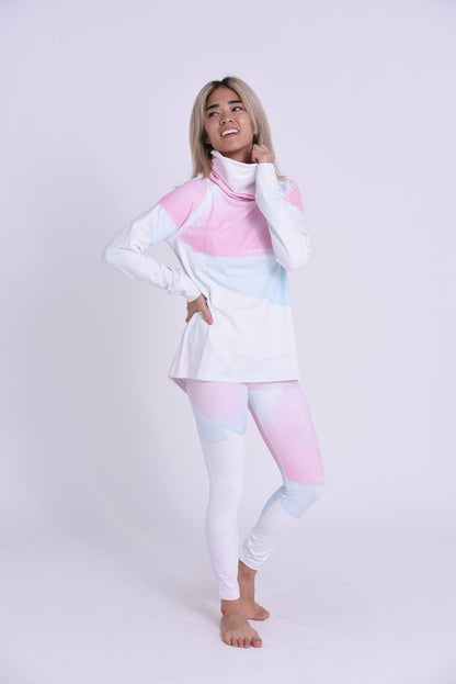 High Neck Baselayer Top Watercolour - Women's - OOSC Clothing
