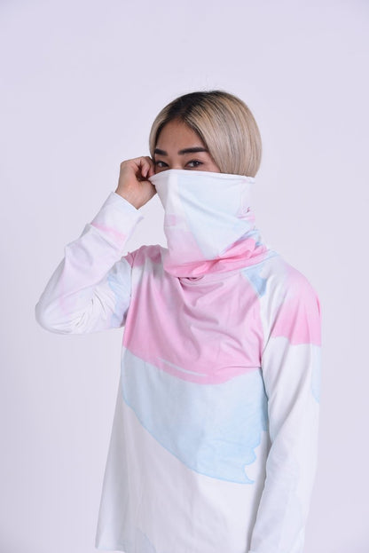 High Neck Baselayer Top Watercolour - Women's - OOSC Clothing