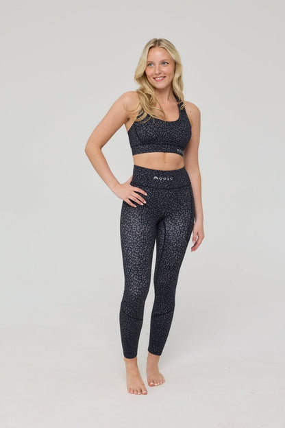 High Support Elite Crossback Sports Bra - Black Leopard - OOSC Clothing