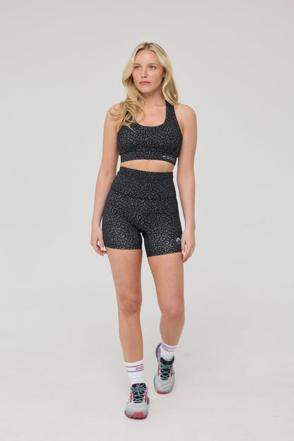 High Support Elite Crossback Sports Bra - Black Leopard - OOSC Clothing
