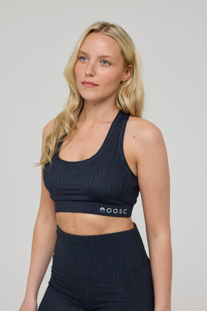 High Support Elite Crossback Sports Bra - Black Tiger - OOSC Clothing