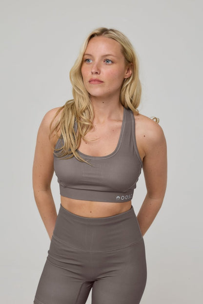 High Support Elite Crossback Sports Bra - Khaki - OOSC Clothing