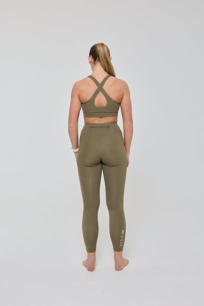 High Support Elite Crossback Sports Bra - Khaki - OOSC Clothing