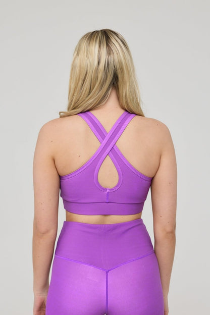 High Support Elite Crossback Sports Bra - Purple - OOSC Clothing