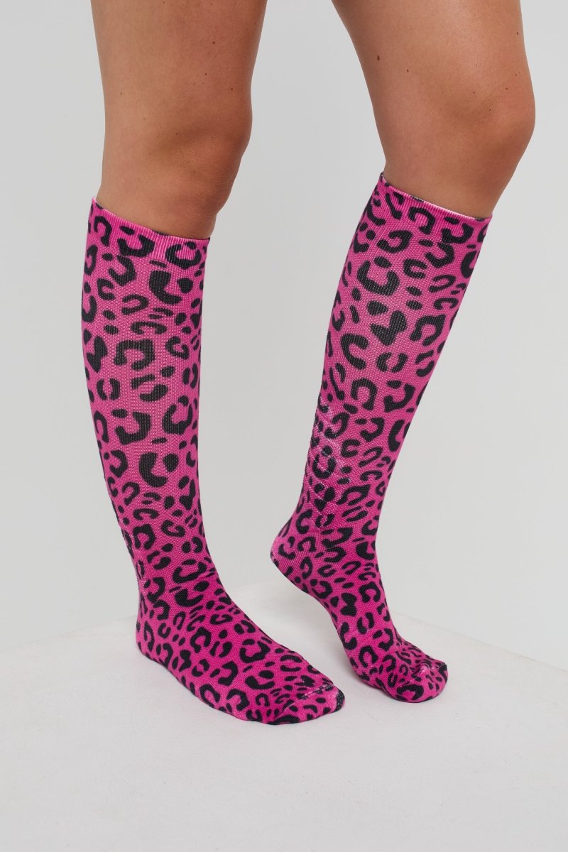 Hotel California Pink Leopard Print / Snowboard Sock - OOSC Clothing