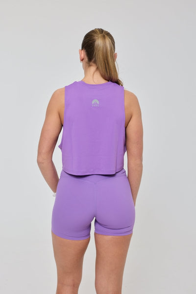 Infinite Cropped Tank Top - Purple - OOSC Clothing