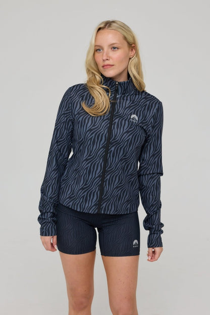 Infinite Cropped Zipped Jacket - Black Tiger - OOSC Clothing