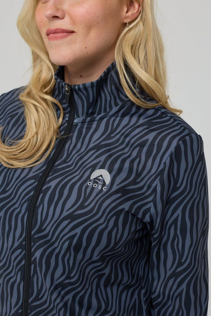 Infinite Cropped Zipped Jacket - Black Tiger - OOSC Clothing