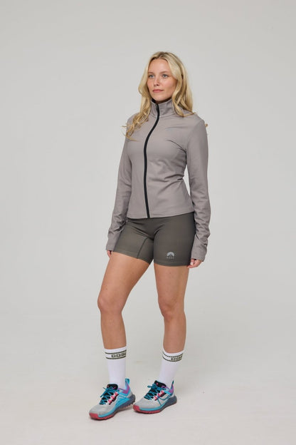 Infinite Cropped Zipped Jacket - Khaki - OOSC Clothing