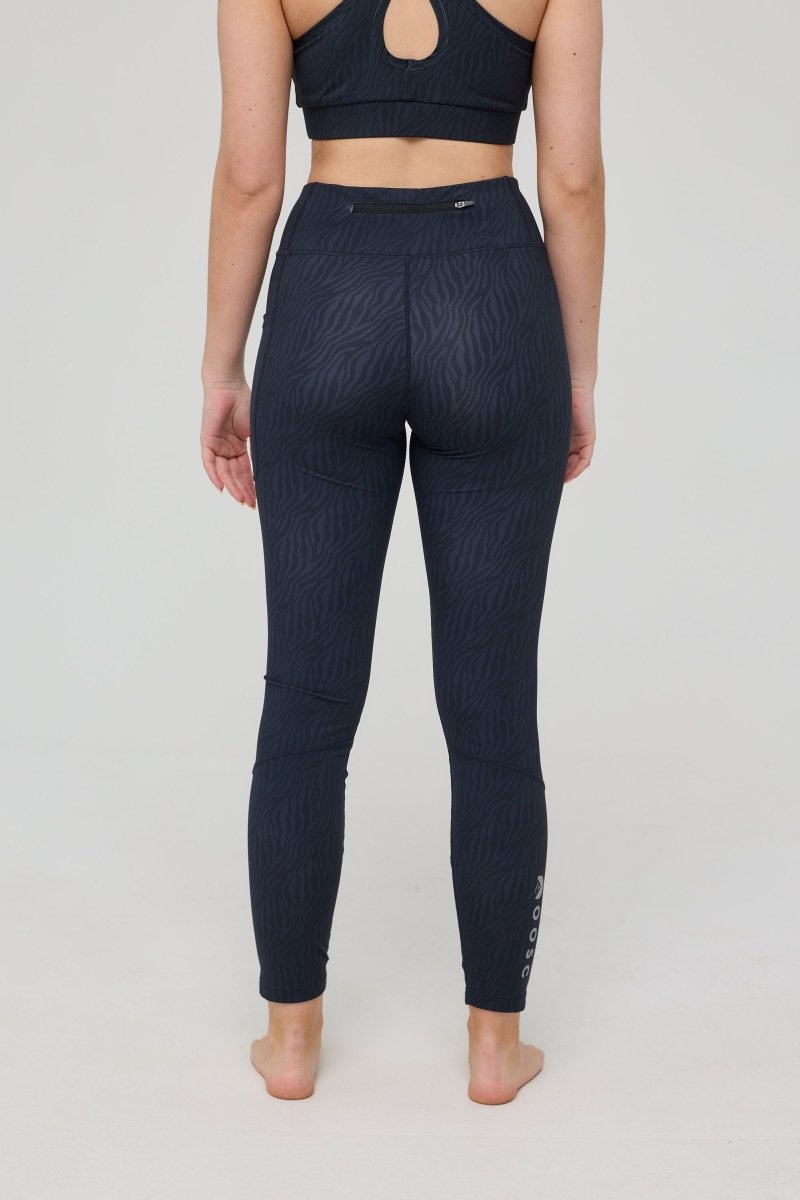 Infinite High Waisted Leggings - Black Tiger - OOSC Clothing