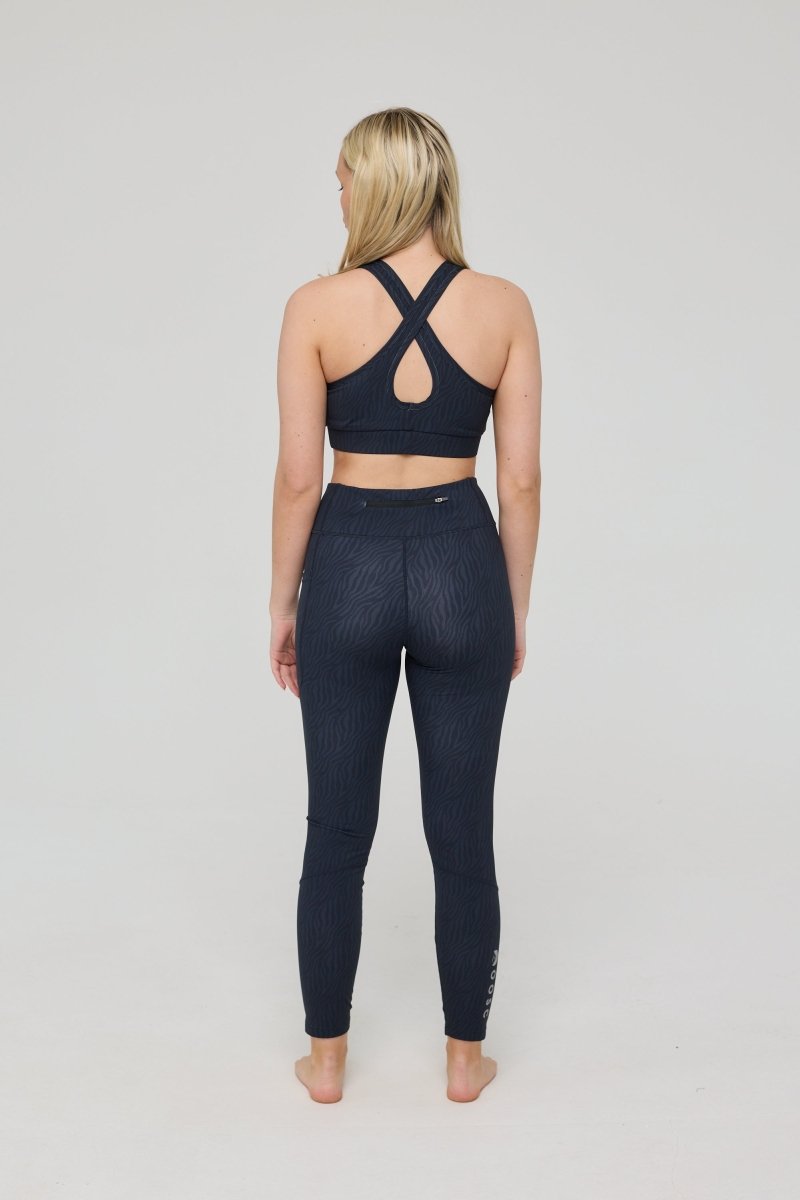 Infinite High Waisted Leggings - Black Tiger - OOSC Clothing