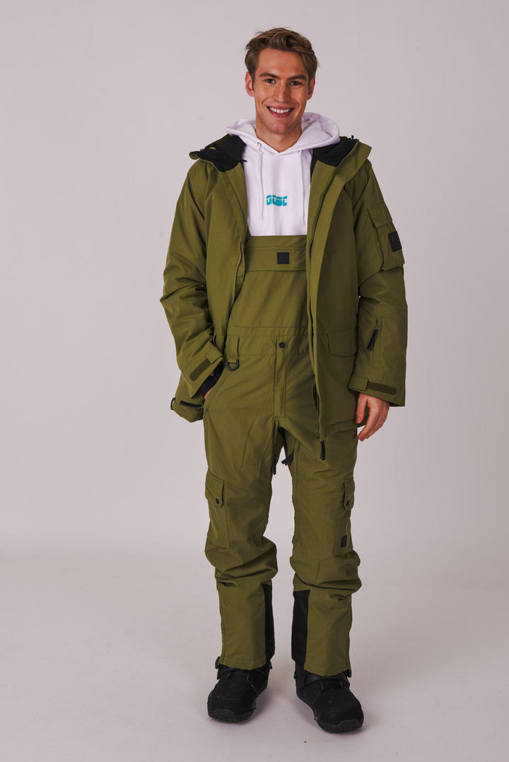 Yeh Man Ski & Snowboard Bib Pant - Khaki