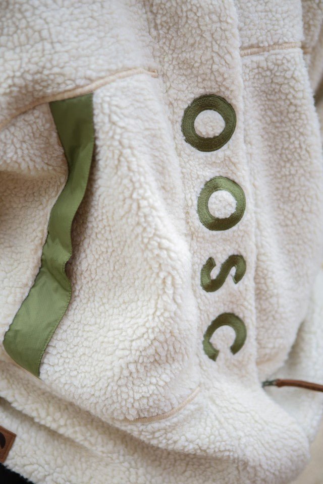 Sherpa Fleece Jacket Cream / Khaki - Women's