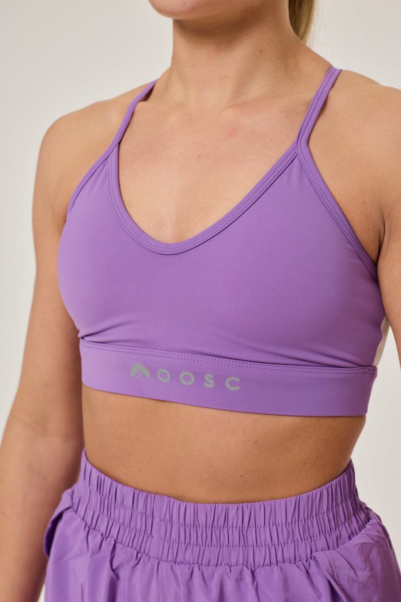 Medium Support Infinite Sports Bra - Purple - OOSC Clothing