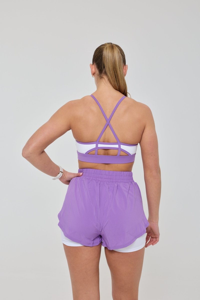Medium Support Infinite Sports Bra - Purple - OOSC Clothing