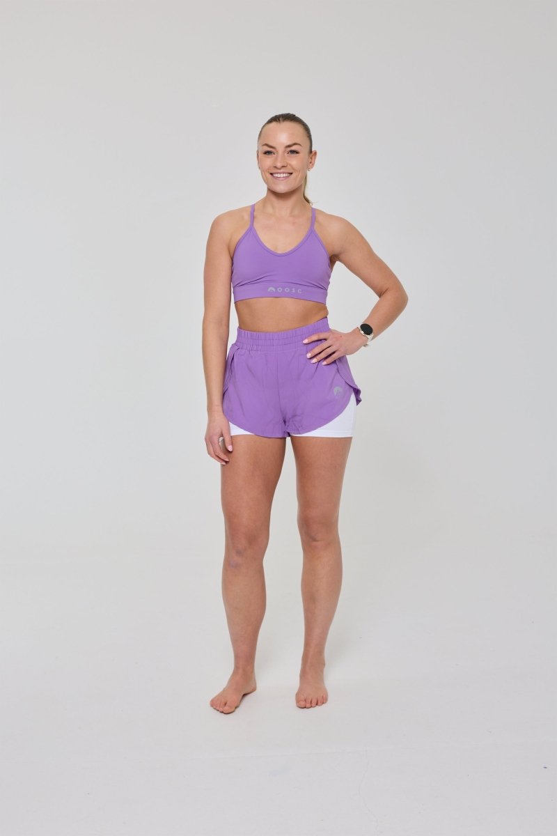 Medium Support Infinite Sports Bra - Purple - OOSC Clothing