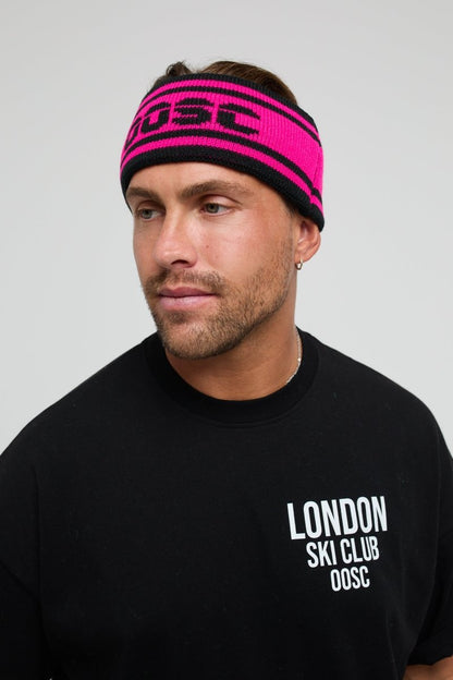 OOSC Après Headband - Black and Pink - OOSC Clothing