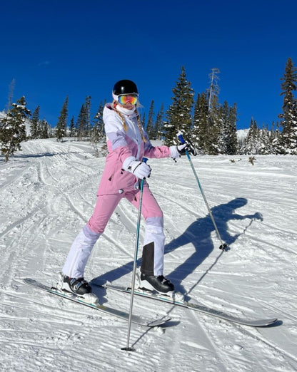 1080 Women's Ski & Snowboard Jacket - Pastel Pink, White & Pastel Purple