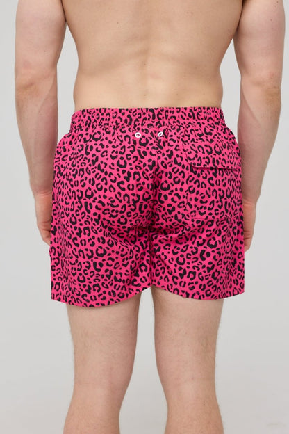 Pink Leopard Men's Swim Shorts - OOSC Clothing