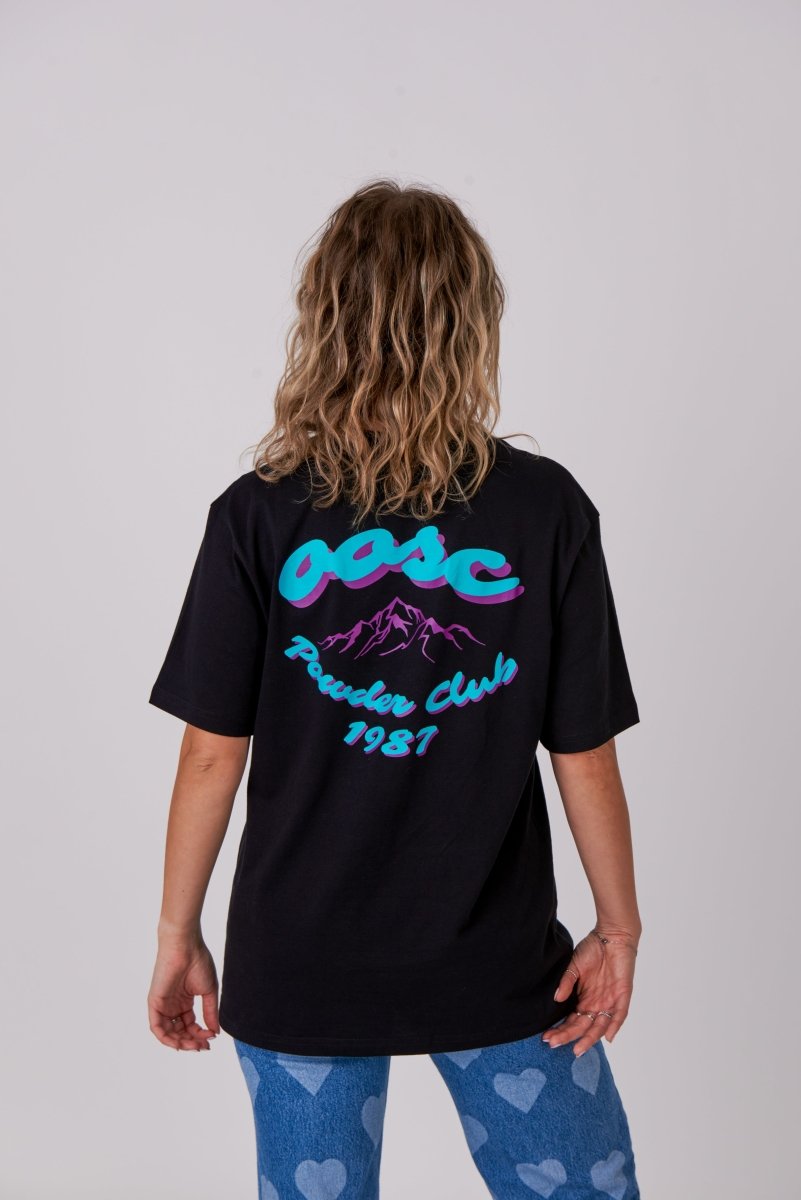 Powder Club T-Shirt - Black - OOSC Clothing