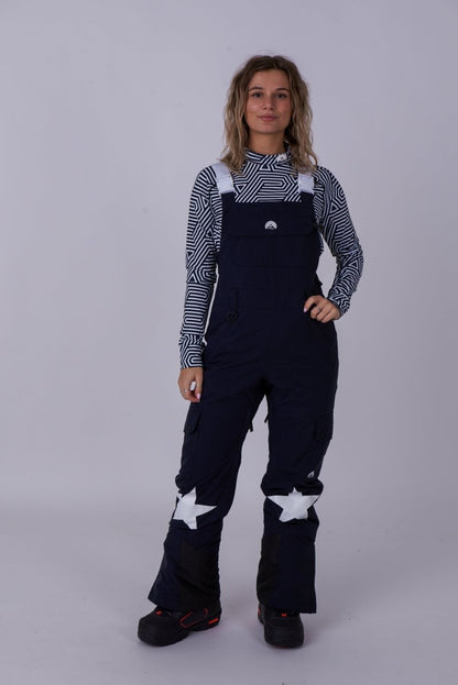 Yeh Girl Ski & Snowboard Bib Pant - Katie Ormerod Black Stars Signature line - OOSC Clothing