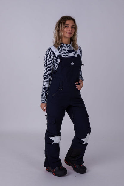 Yeh Girl Ski & Snowboard Bib Pant - Katie Ormerod Black Stars Signature line - OOSC Clothing