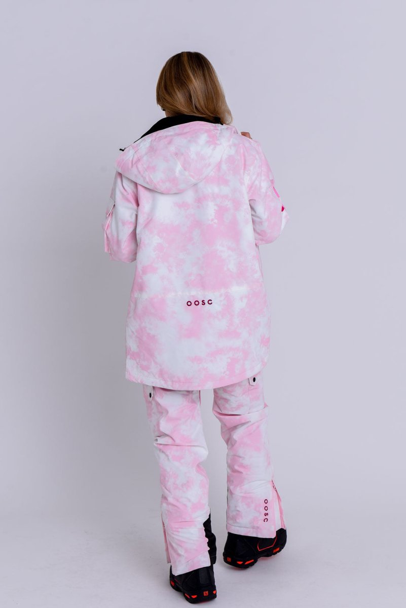 Yeh Girl Ski & Snowboard Bib Pant - Katie Ormerod Pink Tie Dye Signature line - OOSC Clothing