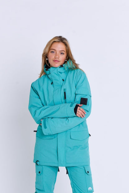 Yeh Girl Ski & Snowboard Jacket - Aqua - OOSC Clothing