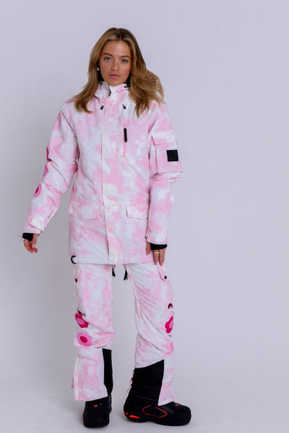 Yeh Girl Ski & Snowboard Jacket - Katie Ormerod Pink Tie Dye Signature line - OOSC Clothing