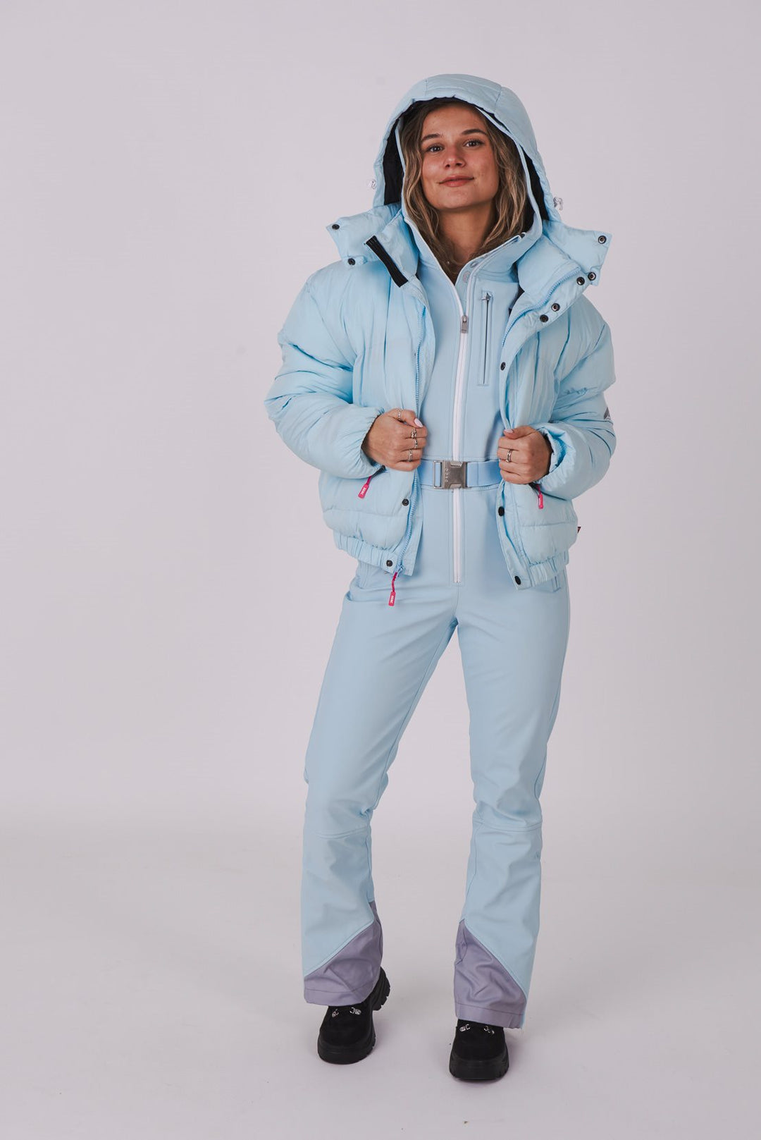 Ice Blue Chic Puffer Jacket