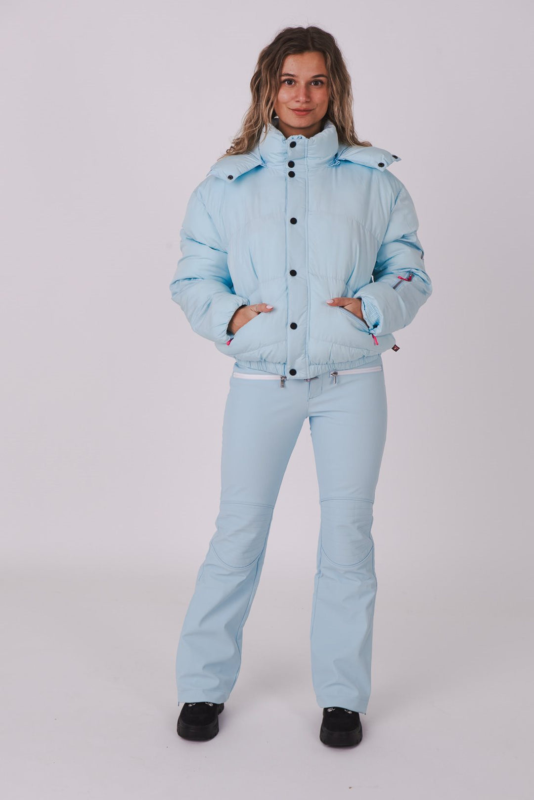 Ice Blue Chic Puffer Jacket