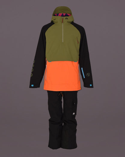 Snow Park Overhead Jacket - Orange & Khaki