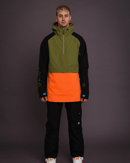 Snow Park Overhead Jacket - Orange & Khaki