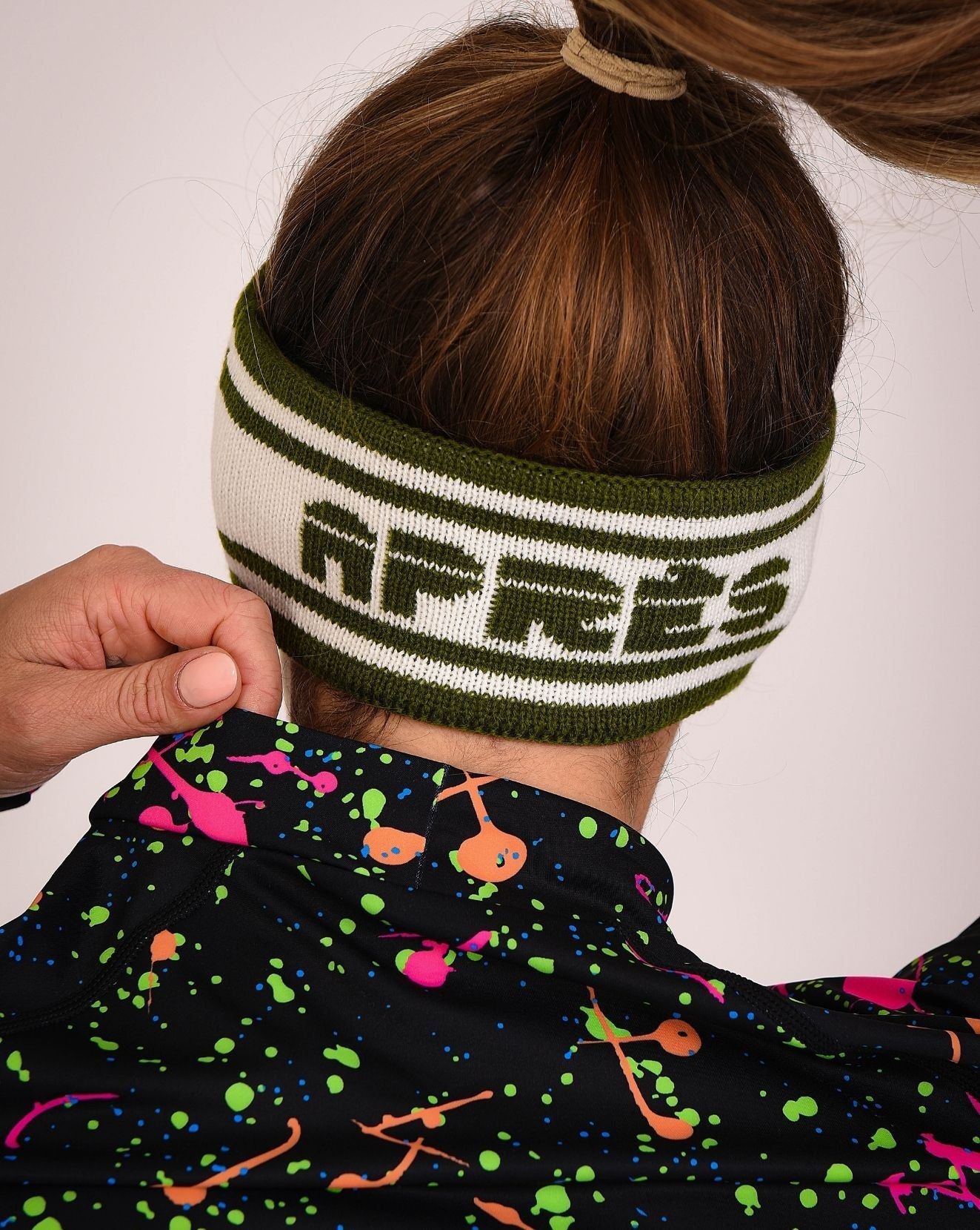 OOSC Après Headband - Khaki, White