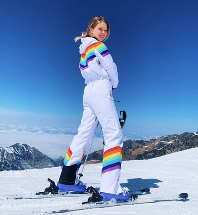 Rainbow Road - White Womens Ski Suit - OOSC
